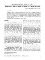 Di truyền và sinh học phân tử trong nuôi trồng thủy sản