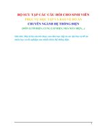 bộ sưu tập các câu hỏi cho sinh viên phục vụ học tập và bảo vệ đồ án chuyên ngành hệ thống điện 
