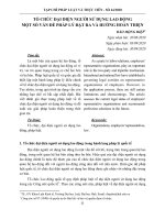 Tổ chức đại diện người sử dụng lao động: Một số vấn đề pháp lý đặt ra và hướng hoàn thiện