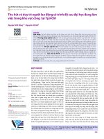 Thu hút và duy trì người lao động có trình độ sau đại học đang làm việc trong khu vực công tại Tp.HCM