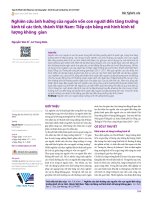 Nghiên cứu ảnh hưởng của nguồn vốn con người đến tăng trưởng kinh tế các tỉnh, thành Việt Nam: Tiếp cận bằng mô hình kinh tế lượng không gian