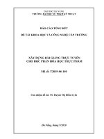 xây dựng bài giảng trực tuyến cho học phần hóa học thực phẩm 