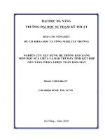 nghiên cứu xây dựng hệ thống bài giảng môn học sửa chửa và bảo trì máy tính kết hợp nền tảng web và điện oán đám mây 