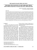 Ứng dụng công nghệ biofloc nuôi thâm canh tôm he chân trắng (Litopenaeus vannamei) vào phát triển sản xuất