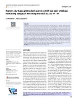 Nghiên cứu thực nghiệm đánh giá hệ số COP của bơm nhiệt cấp nước nóng công suất nhỏ dùng môi chất R32 và R410A