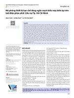 Mô phỏng thiết bị hạn chế dòng ngắn mạch kiểu máy biến áp trên lưới điện phân phối 22kv tại Tp. Hồ Chí Minh