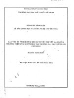 các yếu tố ảnh hưởng đến sự truyên truyền vận động thương hiệu của người học tại trường đại học mở tp hồ chí minh 