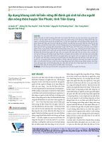 Áp dụng khung sinh kế bền vững để đánh giá sinh kế cho người dân nông thôn huyện Tân Phước, tỉnh Tiền Giang