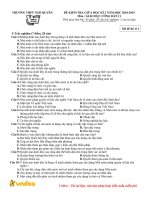 Đề kiểm tra giữa học kì 2 môn Giáo dục công dân lớp 11 năm học 2018-2019 – Trường THPT Ngô Quyền (Mã đề 111)