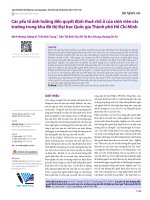 Các yếu tố ảnh hưởng đến quyết định thuê chỗ ở của sinh viên các trường trong khu đô thị Đại học Quốc gia Thành phố Hồ Chí Minh