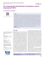 Các trở ngại dẫn đến việc hành khách ít sử dụng dịch vụ vận tải công cộng tại TP.HCM