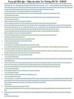 Trọn gói Bài tập+ đáp án (4 luyện tập, 2 kiểm tra, thi) môn Tư tưởng hồ chí minh - Ehou