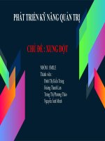 slide thuyết trình môn phát triển kỹ năng quản trị chủ đề xung đột