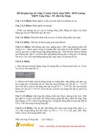 Đề thi giữa học kì 2 môn Vật lý lớp 11 năm học 2018-2019 – Trường THPT Trần Phú