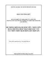 hệ thống điểm danh sinh viên  nhân viên bằng phƣơng pháp nhận diện dấu vân tay trên thiết bị di động kết hợp gps 
