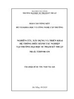 nghiên cứu, xây dựng và triển khai hệ thống điều hành tác nghiệp tại trường đại học sư phạm kỹ thuật 