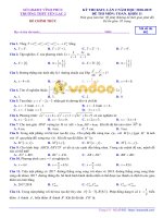 Đề khảo sát chất lượng lần 2 môn Toán lớp 11 năm học 2018-2019 – Trường THPT Yên Lạc 2 (Mã đề 002)