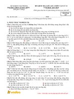 Đề kiểm tra giữa học kì 2 môn Vật lý lớp 11 năm học 2017-2018 – Trường THPT Lê Quý Đôn (Mã đề 357)