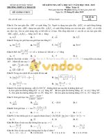 Đề kiểm tra giữa học kỳ 2 môn Toán lớp 11 năm học 2018-2019 – Trường THPT Lý Thái Tổ (Mã đề 132)