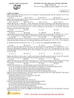 Đề thi giữa học kì 2 môn Vật lý lớp 11 năm học 2018-2019 – Trường THPT Ngô Quyền (Mã đề 132)