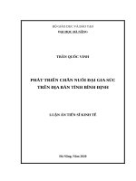 Phát triển chăn nuôi đại gia súc trên địa bàn tỉnh bình định 