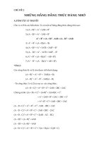 Chuyen de hang dang thuc dang nho dai so 8 chuong 1 FULL co phan dang va giai 