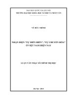 (Luận văn thạc sĩ) nhận diện tự diễn biến, tự chuyển hóaở việt nam hiện nay 