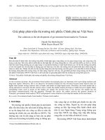 Giải pháp phát triển thị trường trái phiếu Chính phủ tại Việt Nam