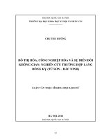 (Luận văn thạc sĩ) đô thị hóa, công nghiệp hóa và sự biến đổi không gian nghiên cứu trường hợp làng đồng kỵ (từ sơn  bắc ninh) 
