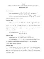 Tổng hợp đề thi tuyển sinh lớp 10 chuyên năm học 2019   2020(phần 5) 