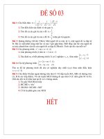 ĐỀ ôn THI vào 10   đề và đáp án số 3 