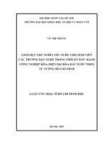 (Luận văn thạc sĩ) giáo dục chủ nghĩa yêu nước cho sinh viên các trường dạy nghề trong thời kỳ đẩy mạnh công nghiệp hóa, hiện đại hóa đất nước theo tư tưởng hồ chí minh   
