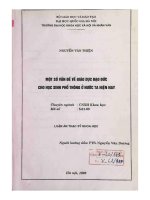 (Luận văn thạc sĩ) một số vấn đề về giáo dục đạo đức cho học sinh phổ thông ở nước ta hiện nay 