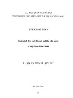 (Luận án tiến sĩ) quá trình đổi mới doanh nghiệp nhà nước ở việt nam giai đoạn 1986   