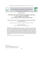 Nghiên cứu khả năng chiết xuất thông tin đá lộ đầu từ dữ liệu Landsat 8 OLI/TIRS - Nghiên cứu trường hợp tỉnh Thừa Thiên Huế