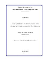 (Luận văn thạc sĩ) di sản vật thể làng cổ việt nam và hàn quốc qua hai trường hợp làng đường lâm và an đông 