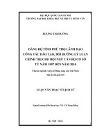 (Luận văn thạc sĩ) đảng bộ tỉnh phú thọ lãnh đạo công tác đào tạo, bồi dưỡng lý luận chính trị cho đội ngũ cán bộ cơ sở từ năm 1997 đến 2010 