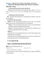 Chuyen de phuong trinh bac nhat mot an DAI SO 8 chuong 3 