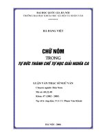 (Luận văn thạc sĩ) chữ nôm trong tự đức thánh chế tự học giải nghĩa ca  luận văn ths ngôn ngữ học 60 22 40 