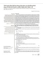 Tính toán liên kết bu lông chịu kéo và cắt đồng thời theo TCVN 5575:2012, AISC 2005, EN 1993-1-8