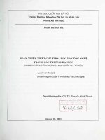 (Luận văn thạc sĩ) hoàn thiện thiết chế khoa học và công nghệ trong các trường đại học (nghiên cứu trường hợp đại học quốc gia hà nội) 