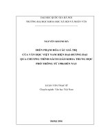 (Luận văn thạc sĩ) điển phạm hóa các giá trị của văn học việt nam hiện đại – đương đại qua chương trình sách giáo khoa trung học phổ thông từ 1986 đến nay 