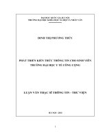 (Luận văn thạc sĩ) phát triển kiến thức thông tin cho sinh viên trường đài học y tế công cộng   