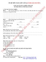 CÁC CHỦ đề ôn tập hè môn TOÁN lớp 5 lên 6 rất HAY (có GIẢI) THẦY NAM 