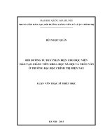 (Luận văn thạc sĩ) bồi dưỡng tư duy phản biện cho học viên đào tạo giảng viên khoa học xã hội và nhân văn ở trường đại học chính trị hiện nay 