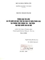 (Luận văn thạc sĩ) phân loại tài liệu và tổ chức bộ máy tìm tin theo ký hiệu phân loại tại trung tâm thông tin   thư viện ĐHQG hà nội 