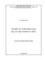 (Luận án tiến sĩ) văn hóa tư tưởng phật giáo qua tư liệu văn bia lý   trần   04 