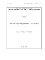 (Luận văn thạc sĩ) thế giới nghệ thuật thơ trần huyền trân 