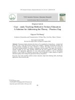 Phương pháp dạy học nghiên cứu trường hợp trong giáo dục đại học: Giải pháp đào tạo gắn lý luận với thực tiễn