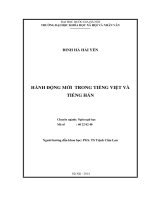 (Luận văn thạc sĩ) hành động mời trong tiếng việt và tiếng hán 